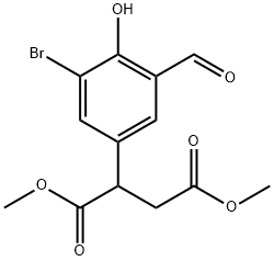 Butanedioic acid, 2-(3-broMo-5-forMyl-4-hydroxyphenyl)-, 1,4-diMethyl ester Structure