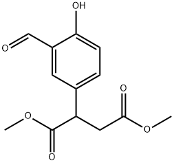 Butanedioic acid, 2-(3-forMyl-4-hydroxyphenyl)-, 1,4-diMethyl ester Structure