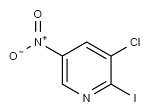 3-chloro-2-iodo-5-nitropyridine 구조식 이미지