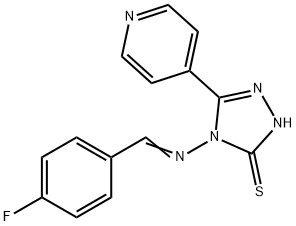 4-[(4-FLUOROPHENYL)METHYLIDENEAMINO]-5-PYRIDIN-4-YL-2H-1,2,4-TRIAZOLE-3(4H)-THIONE Structure