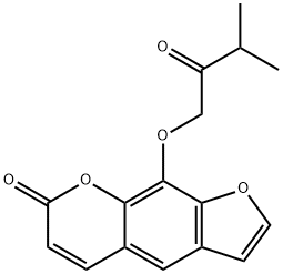 9-(3-Methyl-2-oxobutoxy)-7H-furo[3,2-g][1]benzopyran-7-one 구조식 이미지