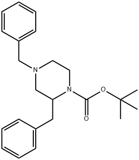 1-N-BOC-4-N-BENZYL-2-BENZYL PIPERAZINE Structure