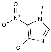 4-클로로-1-메틸-5-니트로-1H-이미다졸 구조식 이미지