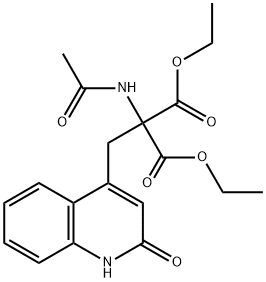 [(2-옥소-1,2-디히드로퀴놀린-4-일)메틸](아세틸아미노)말론산디에틸에스테르 구조식 이미지