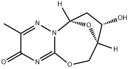 7,10-Epoxy-3H,6H-[1,2,4]triazino[3,2-b][1,3]oxazocin-3-one, 7,8,9,10-tetrahydro-8-hydroxy-2-methyl-, (7R,8S,10R)- (9CI) 구조식 이미지