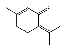3-methyl-6-(1-methylethylidene)cyclohex-2-en-1-one  구조식 이미지
