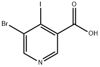 5-BROMO-4-IODOPYRIDINE-3-CARBOXYLIC ACID 구조식 이미지
