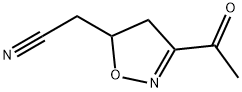 5-Isoxazoleacetonitrile, 3-acetyl-4,5-dihydro- (9CI) Structure