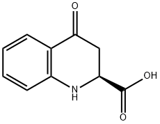 (S)-1,2,3,4-테트라히드로-4-옥소-2-퀴놀린카르복실산 구조식 이미지