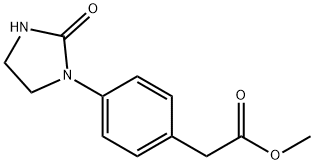 Benzeneacetic acid, 4-(2-oxo-1-iMidazolidinyl)-, Methyl ester 구조식 이미지