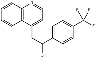 2-퀴놀린-4-YL-1-(4-트리플루오로메틸페닐)에탄올 구조식 이미지