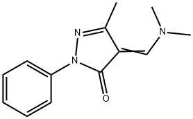4-[(Dimethylamino)methylene]-3-methyl-1-phenyl-2-pyrazolin-5-one 구조식 이미지