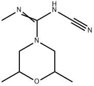 N'-CYANO-N'''-METHYL-2,6-DIMETHYLMORPHOLINE-4-CARBOXAMIDINE Structure