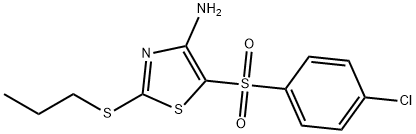 4-AMINO-5-(4-CHLOROPHENYLSULFONYL)-2-(PROPYLTHIO)THIAZOLE Structure