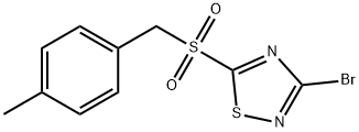 3-브로모-5-(4-메틸벤질설포닐)-1,2,4-티아디아졸 구조식 이미지