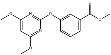 3-[(4,6-DIMETHOXYPYRIMIDIN-2-YL)OXY]BENZOIC ACID, METHYL ESTER 구조식 이미지