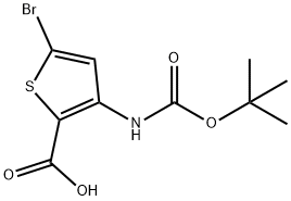 5-BroMo-3-tert-butoxycarbonylaMino-thiophene-2-carboxylic acid Structure