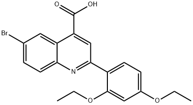 6-BROMO-2-(2,4-DIETHOXY-PHENYL)-QUINOLINE-4-CARBOXYLIC ACID Structure