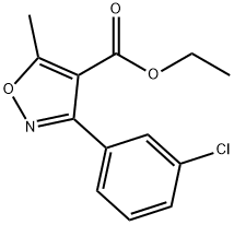 4-Isoxazolecarboxylicacid,3-(3-chlorophenyl)-5-methyl-,ethylester(9CI) 구조식 이미지