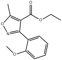 4-Isoxazolecarboxylicacid,3-(2-methoxyphenyl)-5-methyl-,ethylester(9CI) 구조식 이미지