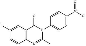 4(3H)-Quinazolinethione, 6-fluoro-2-methyl-3-(4-nitrophenyl)- Structure
