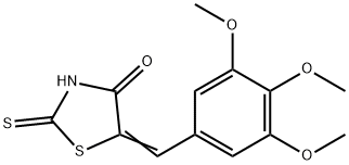 2-티옥소-5-[(3,4,5-트리메톡시페닐)메틸렌]-4-티아졸리디논 구조식 이미지