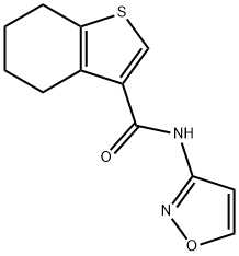 벤조[b]티오펜-3-카르복스아미드,4,5,6,7-테트라히드로-N-3-이속사졸릴-(9Cl) 구조식 이미지