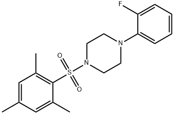 1-(2-fluorophenyl)-4-(mesitylsulfonyl)piperazine Structure