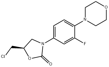 (5R)-5-(Chloromethyl)-3-[3-fluoro-4-(4-morpholinyl)phenyl]-2-oxazolidinone 구조식 이미지