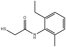아세트아미드,N-(2-에틸-6-메틸페닐)-2-메르캅토-(9Cl) 구조식 이미지