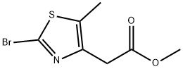 4-티아졸아세트산,2-브로모-5-메틸-,메틸에스테르(9CI) 구조식 이미지
