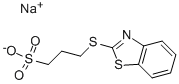 Sodium 3-(benzothiazol-2-ylthio)-1-propanesulfonate Structure