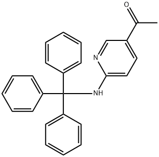 1-[6-(트리틸-아미노)-피리딘-3-일]-에타논 구조식 이미지