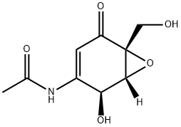 Acetamide, N-[(1R,2S,6R)-2-hydroxy-6-(hydroxymethyl)-5-oxo-7-oxabicyclo[4.1.0]hept-3-en-3-yl]- (9CI) 구조식 이미지