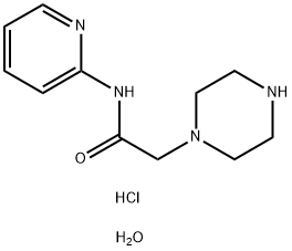2-(PIPERAZIN-1-YL)-ACETIC ACID N-(2-PYRIDYL)-AMIDE 3 HCL 2 H2O Structure