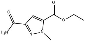 1H-Pyrazole-5-carboxylicacid,3-(aminocarbonyl)-1-methyl-,ethylester(9CI) 구조식 이미지