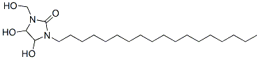 4,5-dihydroxy-1-(hydroxymethyl)-3-octadecylimidazolidin-2-one Structure