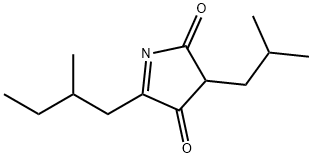 2H-Pyrrole-2,4(3H)-dione, 5-(2-methylbutyl)-3-(2-methylpropyl)- (9CI) 구조식 이미지