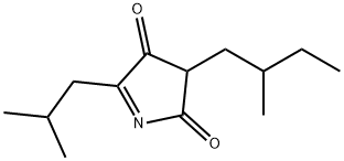 2H-Pyrrole-2,4(3H)-dione, 3-(2-methylbutyl)-5-(2-methylpropyl)- (9CI) 구조식 이미지