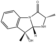 3H-Imidazo[1,2-a]indol-3-one, 1,2,9,9a-tetrahydro-9-hydroxy-2,9-dimethyl-, (2S,9R,9aS)- (9CI) Structure