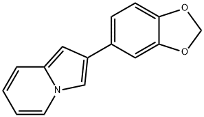 2-BENZO[1,3]DIOXOL-5-YL-인돌리진 구조식 이미지