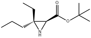 2-Aziridinecarboxylicacid,3-ethyl-3-propyl-,1,1-dimethylethylester,(2S,3R)-(9CI) Structure