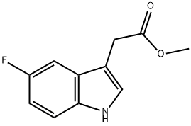 1H-Indole-3-acetic acid, 5-fluoro-, Methyl ester 구조식 이미지
