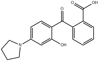 2-(2-hydroxy-4-pyrrolidinylbenzoyl)benzoic acid Structure