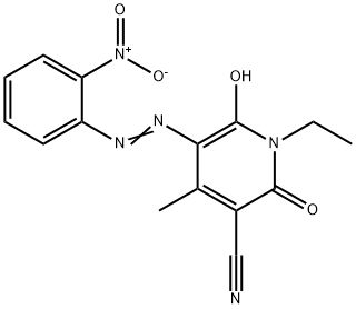 1-ethyl-1,2-dihydro-6-hydroxy-4-methyl-5-[(2-nitrophenyl)azo]-2-oxonicotinonitrile 구조식 이미지