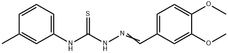 3,4-dimethoxybenzaldehyde N-(3-methylphenyl)thiosemicarbazone Structure