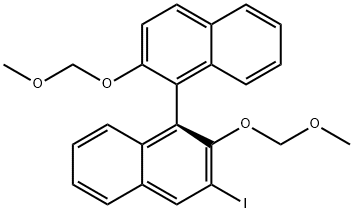 S-3-iodo-2,2'-bis(MethoxyMethoxy)1,1'-Binaphthalene Structure
