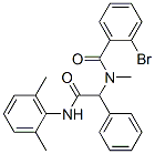 Benzeneacetamide, alpha-[(2-bromobenzoyl)methylamino]-N-(2,6-dimethylphenyl)- (9CI) Structure