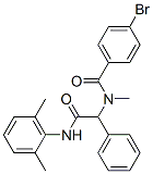 Benzeneacetamide, alpha-[(4-bromobenzoyl)methylamino]-N-(2,6-dimethylphenyl)- (9CI) Structure