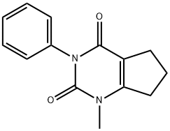 6,7-Dihydro-1-methyl-3-phenyl-1H-cyclopentapyrimidine-2,4(3H,5H)-dione 구조식 이미지